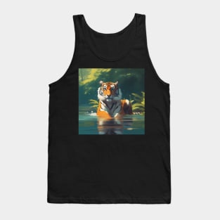 Royal Bengal Tiger in lake Tank Top